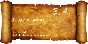 Bugyis Antal névjegykártya